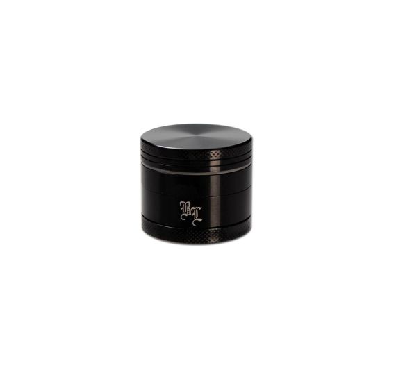 Black Leaf - 4-teilig Aluminium mit Sieb Schwarz - Grinder Black Leaf - 4-teilig Aluminium mit Sieb Schwarz - Grinder