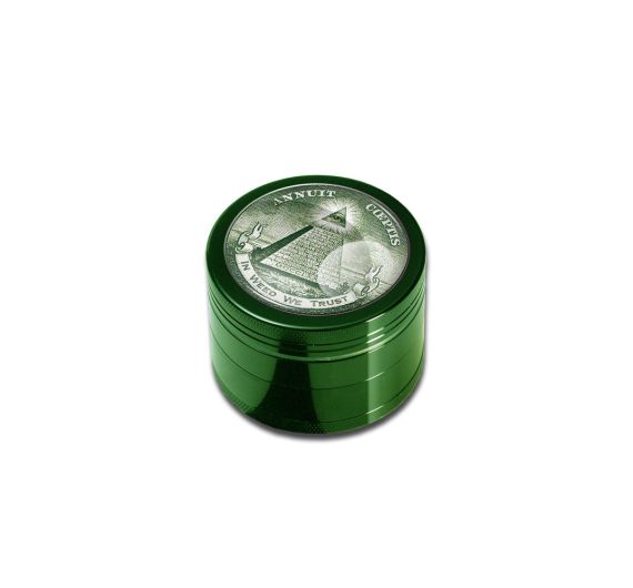 Black Leaf - Grinder In Weed We Trust verde a 4 pezzi Black Leaf - Grinder In Weed We Trust verde a 4 pezzi
