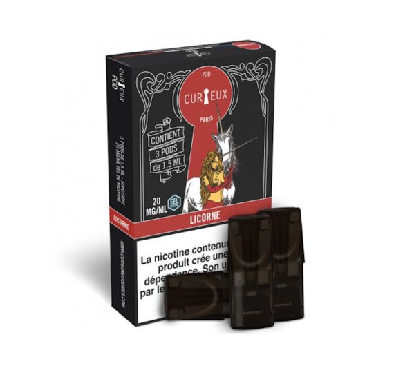 Cartucce Curieux X3 - Licorne - NS 3 x 1,5 ml Cartucce Curieux X3 - Licorne - NS 3 x 1,5 ml