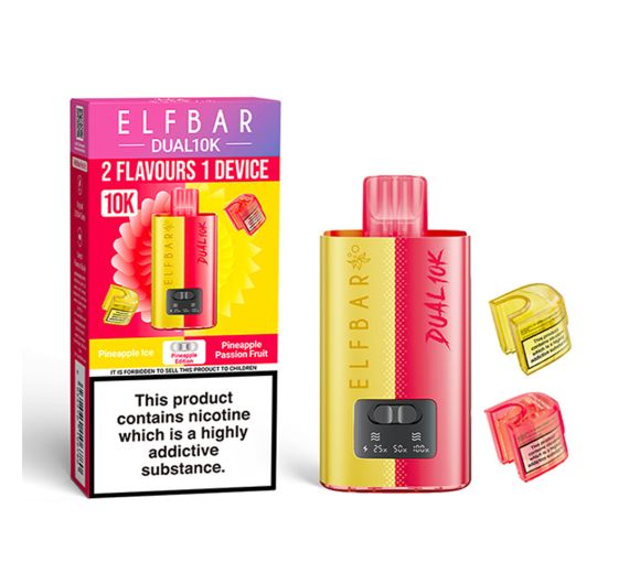 Elf Bar Dual 10K 20mg Hybrid System Pineapple Edition Elf Bar Dual 10K 20mg Hybrid System Pineapple Edition