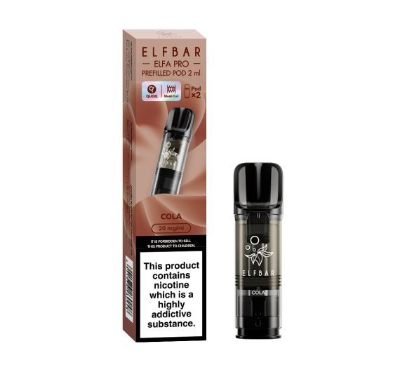 Elf Bar - ELFA PRO - 20mg - Prefilled Pod (2 Kartuschen) Cola Elf Bar - ELFA PRO - 20mg - Prefilled Pod (2 Kartuschen) Cola