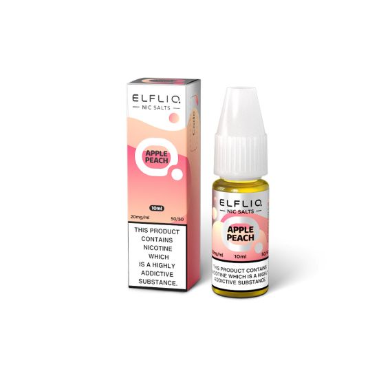 ElfBar Elfliq - Mela e pesca - Liquido 10ml (Sali di nicotina)