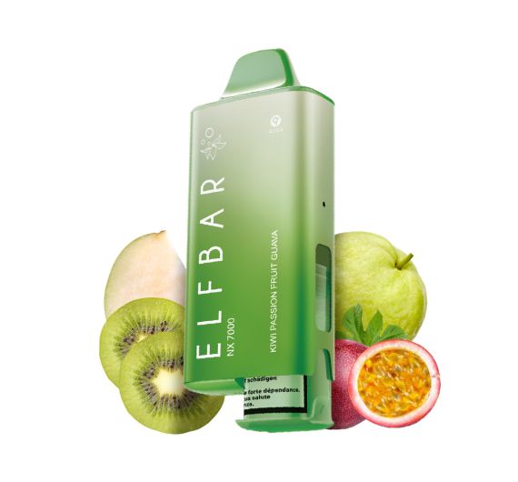 Elfbar Nx 7000 - 20mg - Hybrid System Kiwi Passionfruit Guava Elfbar Nx 7000 - 20mg - Hybrid System Kiwi Passionfruit Guava
