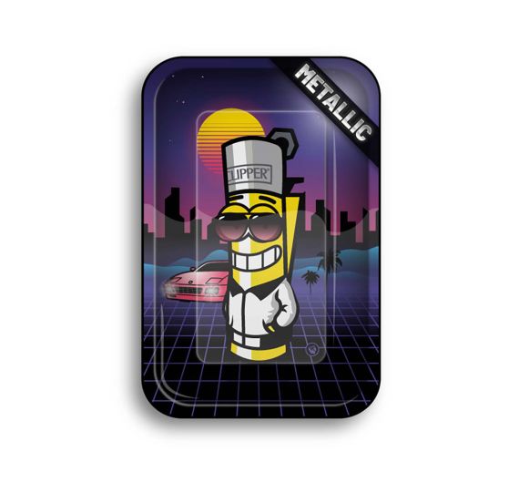 Fire-Flow - CLIPPERMAN RETRO WAVE - Vassoio per miscelare metallizzato Fire-Flow - CLIPPERMAN RETRO WAVE - Vassoio per miscelare metallizzato