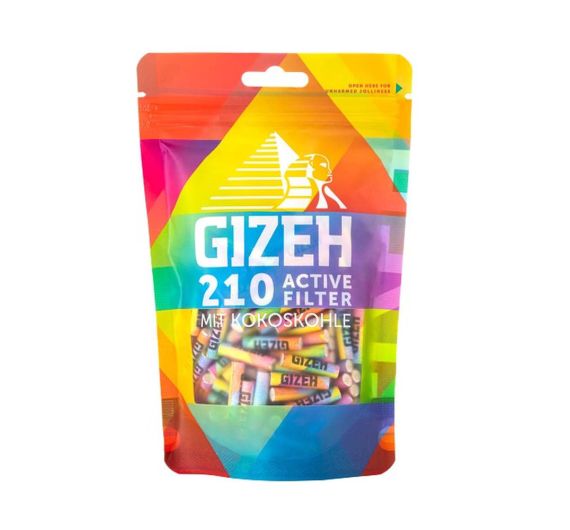 Gizeh - Filtri ai carboni attivi Rainbow 6 mm, 210 pz Gizeh - Filtri ai carboni attivi Rainbow 6 mm, 210 pz