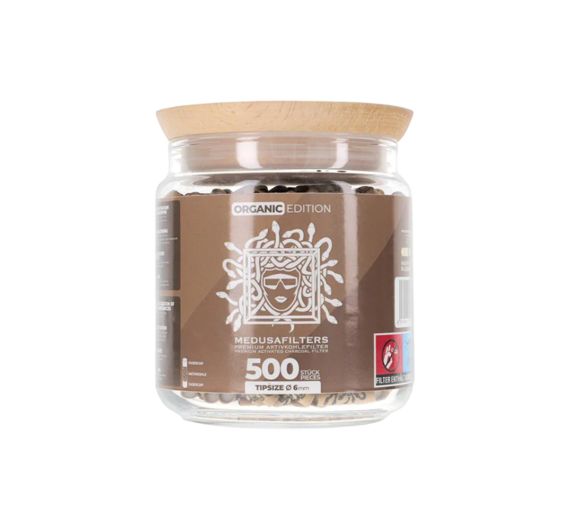 Medusafilters - Filtri ai carboni attivi Organic 500 pz in barattolo di vetro