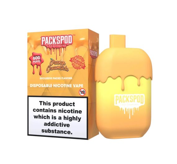 PackSpod 600 Einweg Vape Pen Orange Creamsicle