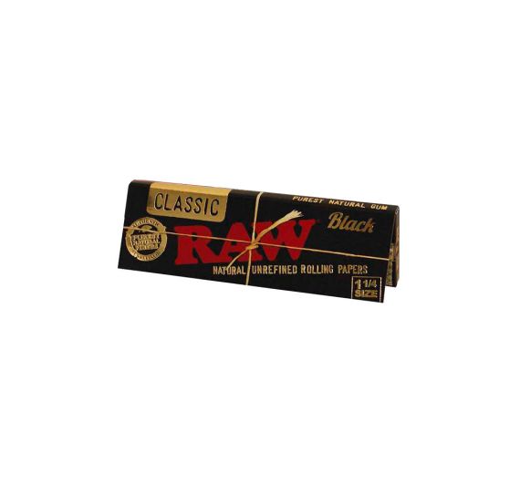 Raw - Cartine Classiche Nere 1¼ Extra Fini Raw - Cartine Classiche Nere 1¼ Extra Fini
