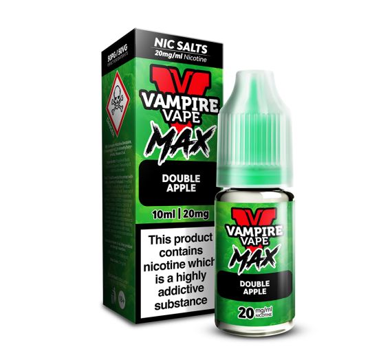Vampire Vape MAX - Doppia mela - Liquido 10ml (Sali di nicotina) Vampire Vape MAX - Doppia mela - Liquido 10ml (Sali di nicotina)