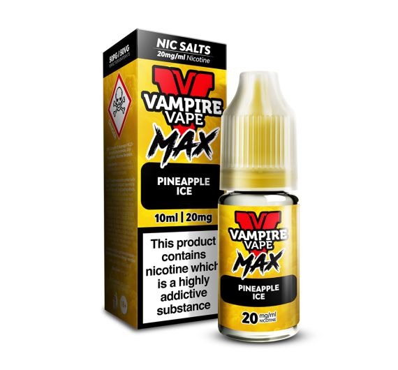 Vampire Vape MAX - Ananas ghiacciato - Liquido 10ml (Sali di nicotina) Vampire Vape MAX - Ananas ghiacciato - Liquido 10ml (Sali di nicotina)