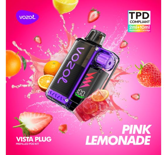 Vozol VISTA Plug Kit - 20mg - Hybrid System Pink Lemonade Vozol VISTA Plug Kit - 20mg - Hybrid System Pink Lemonade