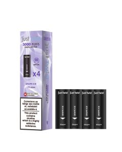 Just Twist 3000 - NS20mg - Kartuschen Grape Ice Just Twist 3000 - NS20mg - Kartuschen Grape Ice