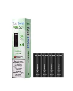 Just Twist 3000 - NS20mg - Kartuschen Menthol Just Twist 3000 - NS20mg - Kartuschen Menthol