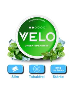 VELO - Menta Verde - Bustine di Nicotina - 8mg VELO - Menta Verde - Bustine di Nicotina - 8mg