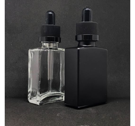 30ml Glasflasche Eckig
