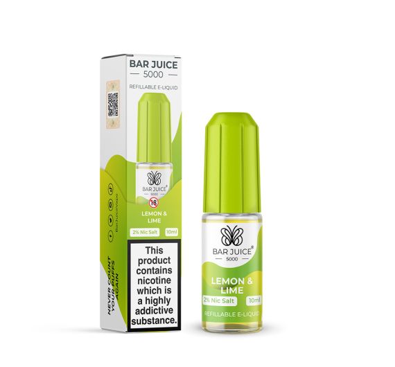 Bar Juice 5000 - Lemon and Lime - 10ml Liquid (Nic Salt) Bar Juice 5000 - Lemon and Lime - 10ml Liquid (Nic Salt)