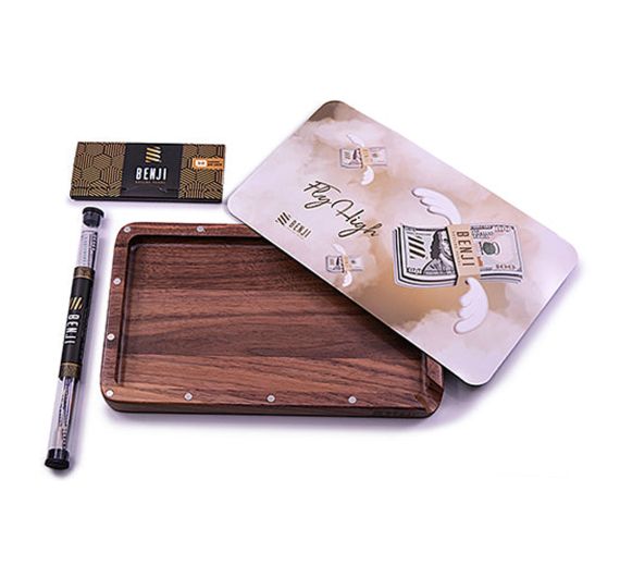 Benji - Mischschale - Walnuss Tablett mit Deckel - Fly High - Set Benji - Mischschale - Walnuss Tablett mit Deckel - Fly High - Set