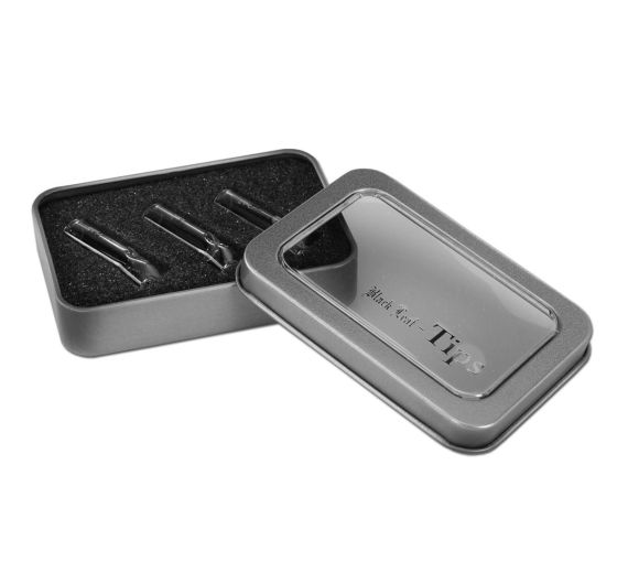 Black Leaf - 3 Glastips per Eindrehen 8mm Flach