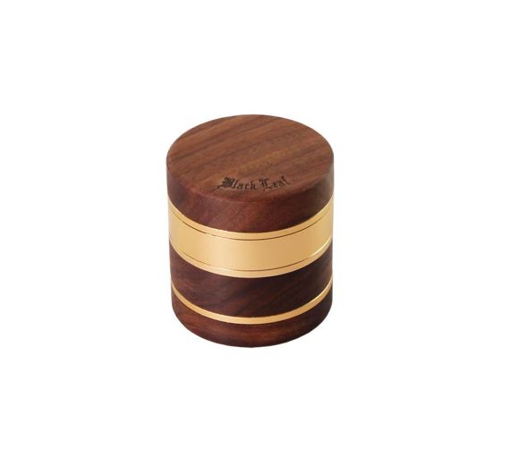 Black Leaf - 4-teilig Alu/Nussholz Oro - Grinder