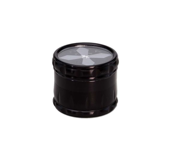 Black Leaf - 4-teilig Cross Schwarz - Grinder Black Leaf - 4-teilig Cross Schwarz - Grinder