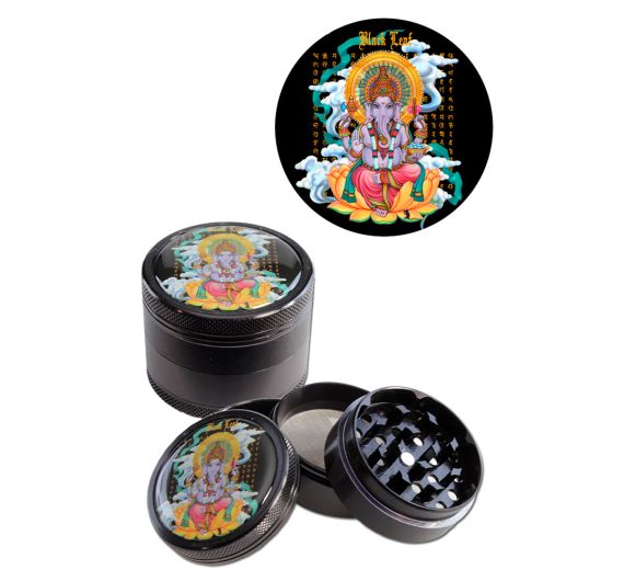 Black Leaf - 4-teilig Ganesha Schwarz - Grinder