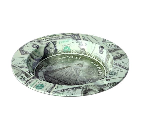 Black Leaf - Posacenere su Metall - Dollar