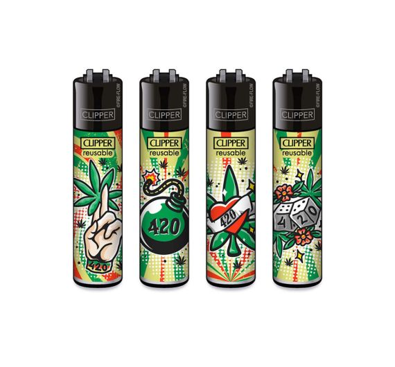 Clipper - Feuerzeuge 420 TATTOO - Assortiert