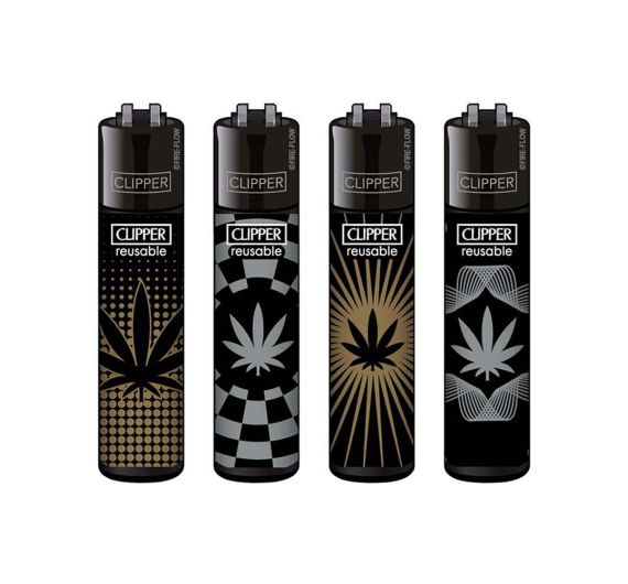 Clipper - Feuerzeuge GOLD + SILVER LEAVES - Assortiert