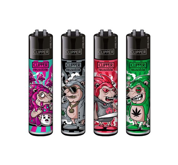 Clipper - Feuerzeuge IGEL - Assortiert