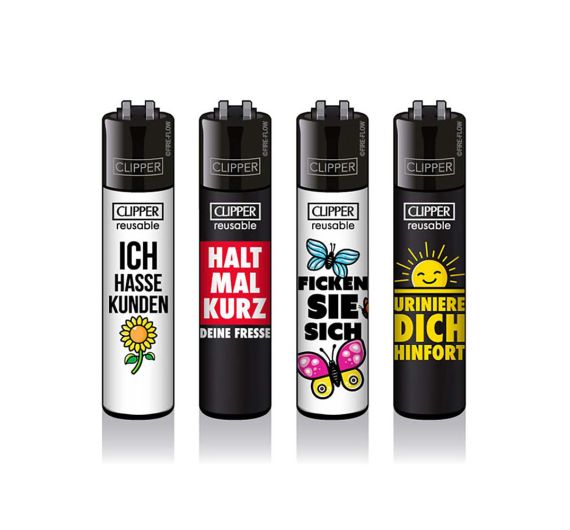 Clipper - Feuerzeuge SLOGAN #39 - Assortiert