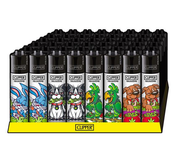 Clipper - Feuerzeuge STONED ANIMALS - Assortiert