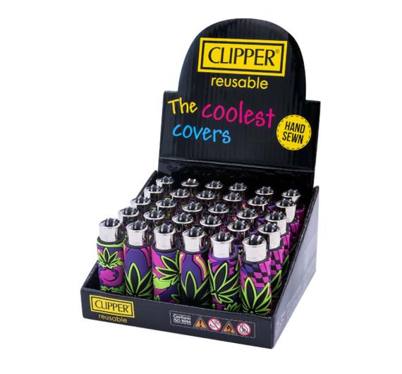 Clipper - PVC Covers Feuerzeug CIRCLE LEAVES - Assortiert Clipper - PVC Covers Feuerzeug CIRCLE LEAVES - Assortiert