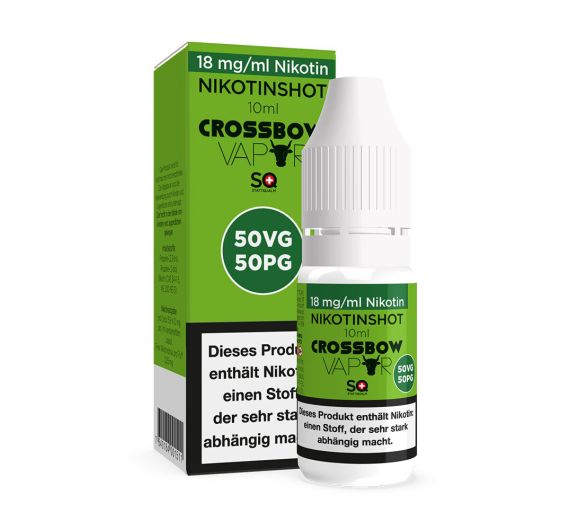 Crossbow Nikotin Shot 10ml - 50/50 (VG/PG) - 18mg Crossbow Nikotin Shot 10ml - 50/50 (VG/PG) - 18mg