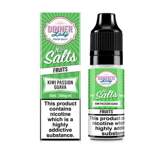 Dinner Lady FRUITS - Kiwi Passion Guava - 10ml Liquid (Nic Salt) NEW!