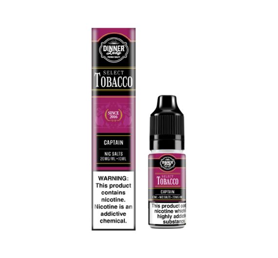 Dinner Lady Select Tobacco - Captain - 10ml Liquido (Sale di Nicotina)