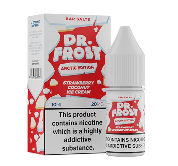 Dr Frost Bar Salts Arctic Edition - Gelato alla Fragola e Cocco - 10ml Liquido (Sale di Nicotina)