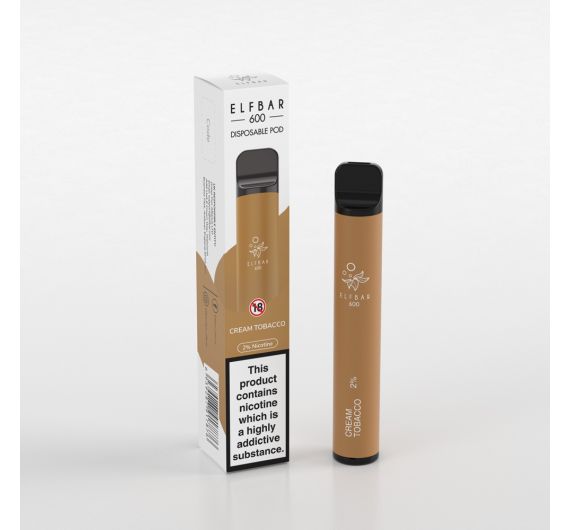 Elf Bar 600 - NS20mg - Pod Usa e Getta Cream Tobacco