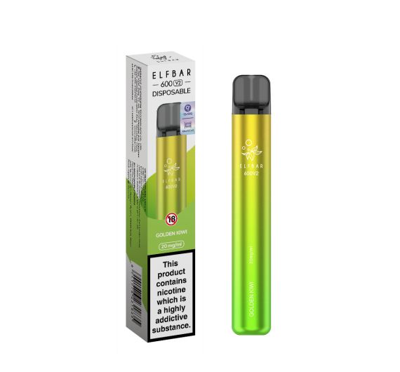 Elf Bar V2 600 - NS20mg - Pod monouso Golden Kiwi