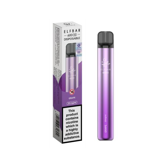 Elf Bar V2 600 - NS20mg - Pod monouso Grape