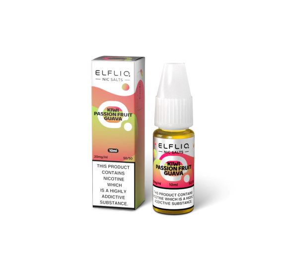 ElfBar Elfliq - Kiwi Passion Fruit Guava - 10ml Liquid (Nic Salt)