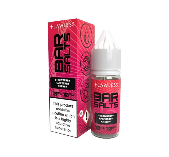 Flawless BAR SALT - Strawberry Raspberry Cherry - 10ml Liquid (Nic Salt) Flawless BAR SALT - Strawberry Raspberry Cherry - 10ml Liquid (Nic Salt)
