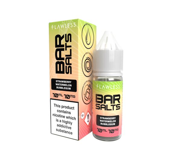 Flawless BAR SALT - Strawberry Watermelon Bubblegum - 10ml Liquid (Nic Salt)