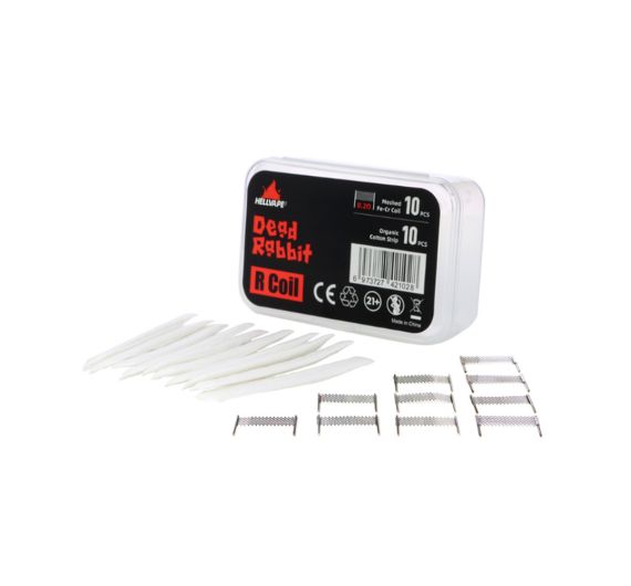 Hellvape Dead Rabbit R - Sostituzione Mesh-Coil e Cotone - Fe-Cr - 0.2 Ohm Hellvape Dead Rabbit R - Sostituzione Mesh-Coil e Cotone - Fe-Cr - 0.2 Ohm