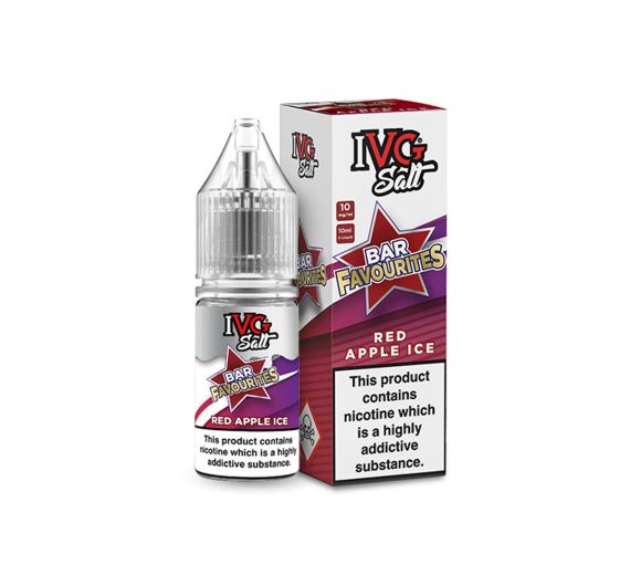 IVG Bar Favourites - Red Apple Ice - 10ml Liquid (Nic Salt)