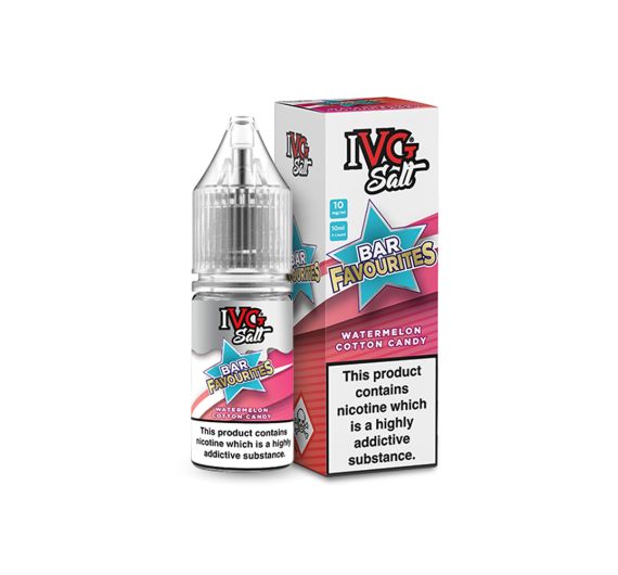 IVG Bar Favourites - Watermelon Cotone Candy - 10ml Liquid (20mg Nic Salt)