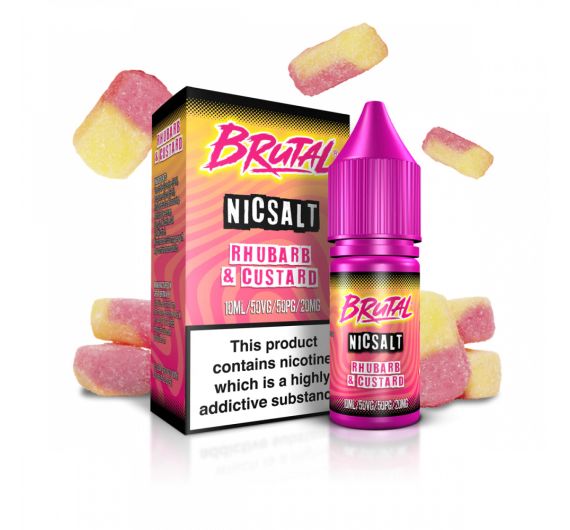 Just Juice Brutal - Rhubarb & Custard - 10ml Liquid (Nic Salt) Just Juice Brutal - Rhubarb & Custard - 10ml Liquid (Nic Salt)