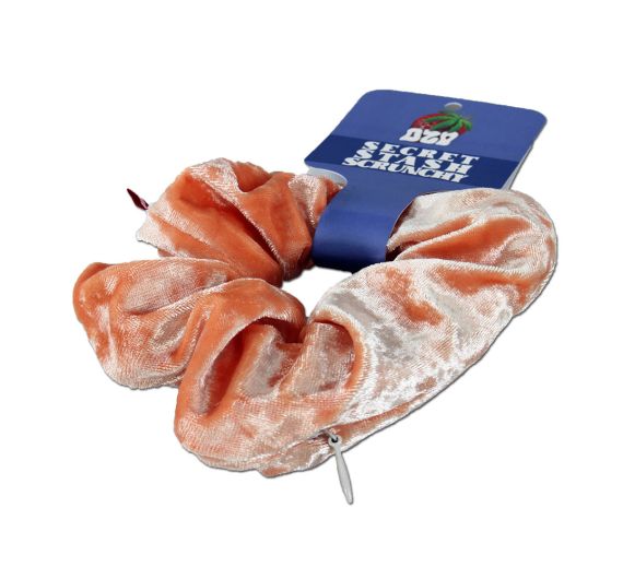 Ozo - Secret Stash Scrunchy Versteck Haargummi Samtorange Ozo - Secret Stash Scrunchy Versteck Haargummi Samtorange