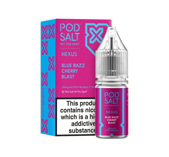 Pod Salt Nexus - Blue Razz Cherry Blast - 10ml Liquid (Nic Salt) Pod Salt Nexus - Blue Razz Cherry Blast - 10ml Liquid (Nic Salt)