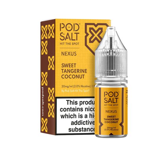 Pod Salt Nexus - Sweet Tangerine Coconut - 10ml Liquid (Nic Salt)