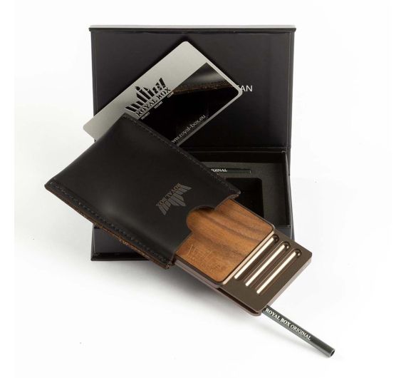 Royal Box - Holz-Snuff Box mit Röhrchen olivbraun Royal Box - Holz-Snuff Box mit Röhrchen olivbraun